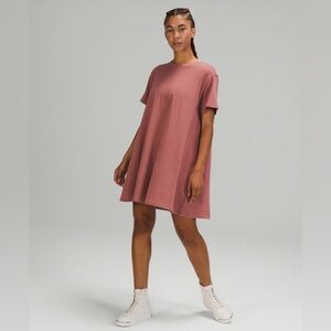 Lululemon All Yours Tee Shirt Dress, Size 4, Spiced Chai